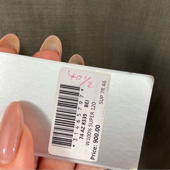 Brand New With Tags Azzaro Brand 100% Wool Super 120 Pants See Measurements - Picture 5 of 12